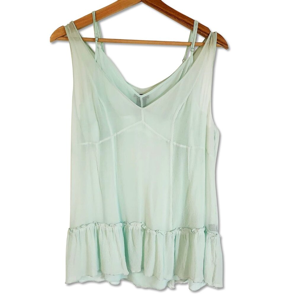 2 piece sheer flowy silk top